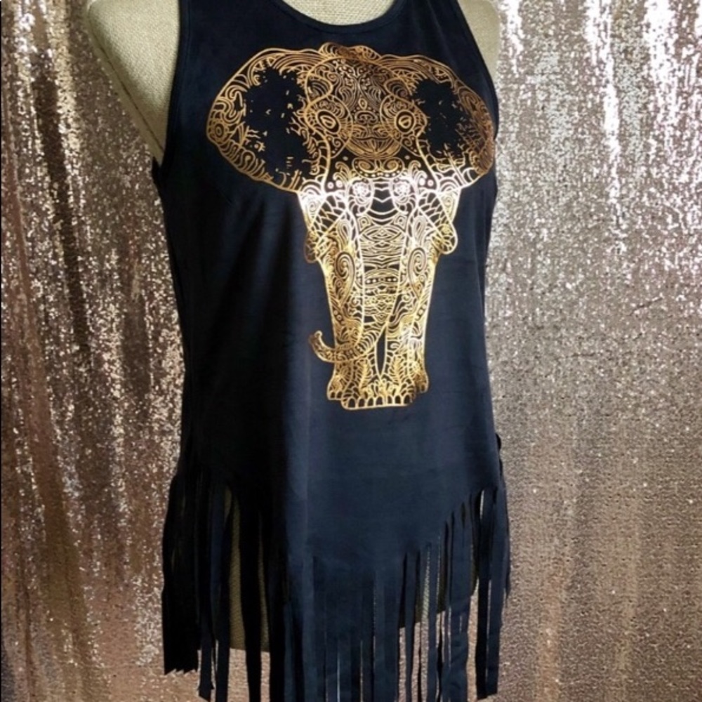 Elephant Fringe Top